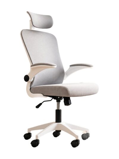 Cadeira Escritório Ergonômica C7 Neo Office branca, fundo branco