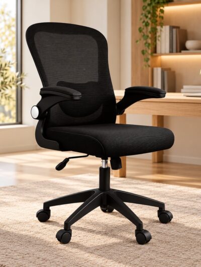 Cadeira Escritório Ergonômica C7 Neo Pure preta, ambientada