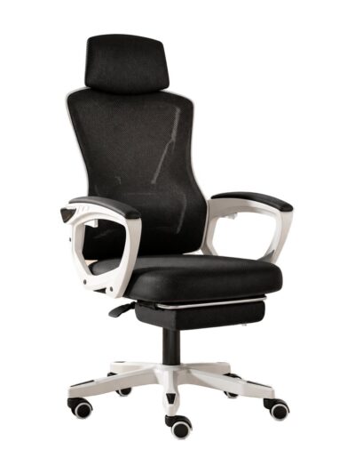 Cadeira Escritório Ergonômica C7 Neo Titan branca, fundo branco
